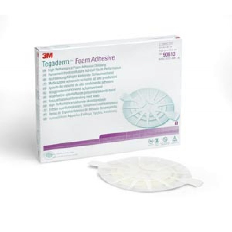 3M Health Care 90613 Foam Adhesive Dressing, 5 5/8" x 6 1/8", Oval, 5/bx, 6 bx/cs (Continental US+HI Only)