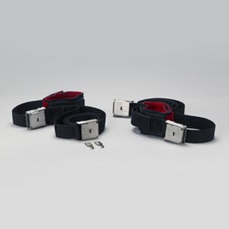 TIDI Products, LLC 2799 Posey Ankle Restraint, Twice-as-Tough, Once Size Fits Most, Buckle Lock, 1-Strap, Neoprene, Red (Continental US + HI Only)