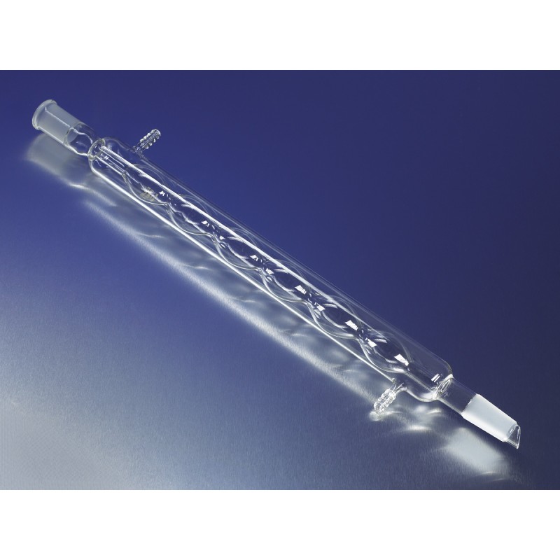 Corning 2480-200 PYREX® 3 Bulb Allihn Condensers, Drip Tip, with 19/38 Standard Taper Outer and Inner Joints