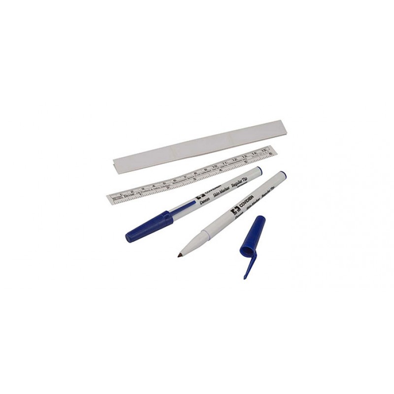 Traditional Skin Marker with Ruler, 4cm Barrel Ruler, Taper Tip, Sterile, 50/bx (Continental US Only) (DROP SHIP ONLY - Freight + fees may be added to invoice)