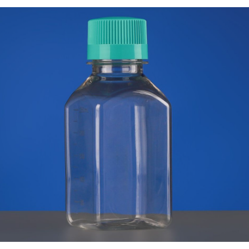 Nest Scientific 250mL Square Shape PET Media Bottles, 352611, Sterile, 6/pk, 48/cs