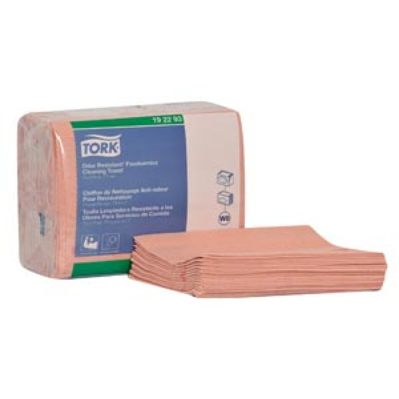 Essity Professional Hygiene North America, LLC 192293 Cleaning Towel, Odor Resistant, Z Fold, 1-Ply, Red/ Red, 14.8" x 11.8", 50 sht/bx, 4 bx/cs (162 cs/plt)