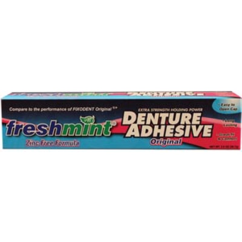 New World Imports DA2 Denture Adhesive, Freshmint, 2 oz, Zinc-Free Formulation, Compared to the Performance of Fixodent Original®, 72/cs