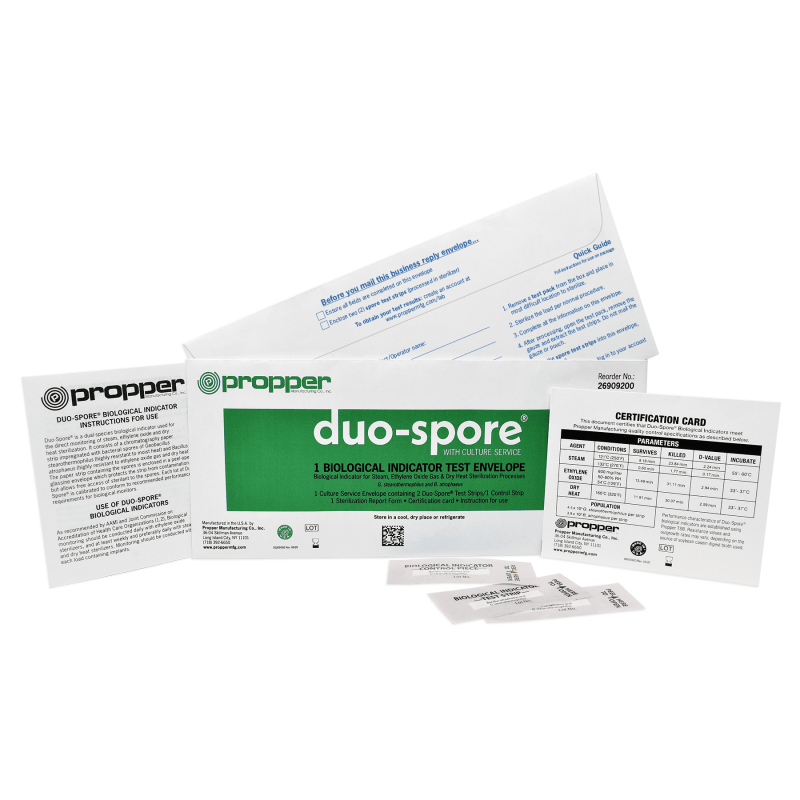 PROPPER MFG CO 26909200 DUO SPORE BIOLOG INDICATOR TEST+SERV 1CT