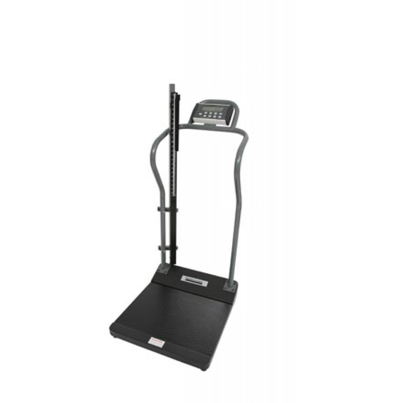 Pelstar LLC/Health O Meter Professional Scales 3001KL-AMHR Antimicrobial Digital Platform Scale with Height Rod, KL Only, Assembled, 100-240V Adapter (Included) or 6 D Batteries (not included) (DROP SHIP ONLY)