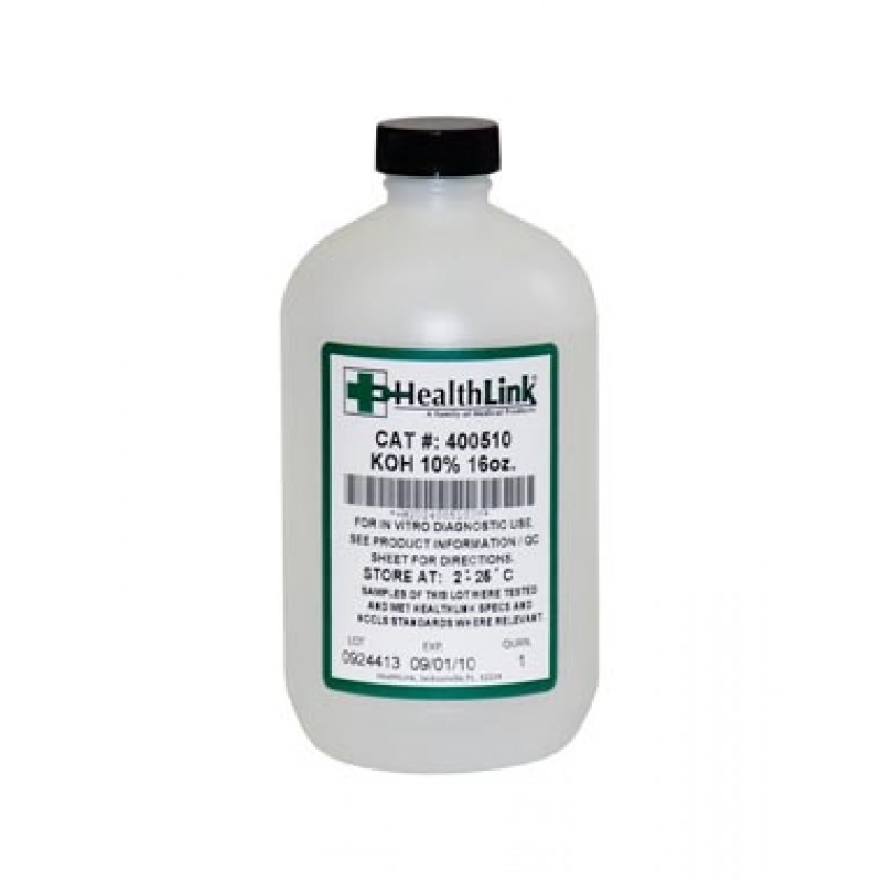 EDM3 Company LLC 400510 KOH 10%, 16 oz (Item is Non-Returnable) (US Only) (Item is considered HAZMAT and cannot ship via Air or to AK, GU, HI, PR, VI)