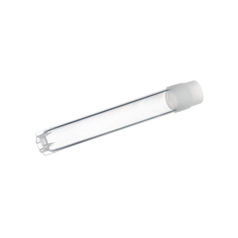 4 mL Cryo.s Tube, PP, Sterile, External Thread Natural Cap, Starfoot Base, Round Bottom, 100 White Cap Inserts per CS