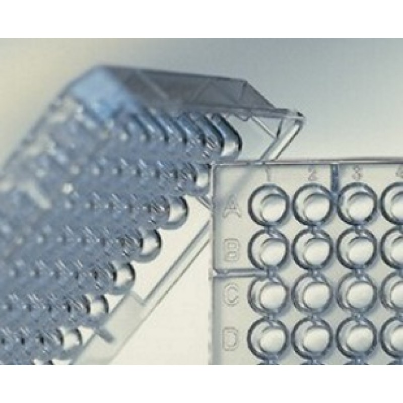 96W Plate, PS, Sterile, Round (U) Bottom, Clear
