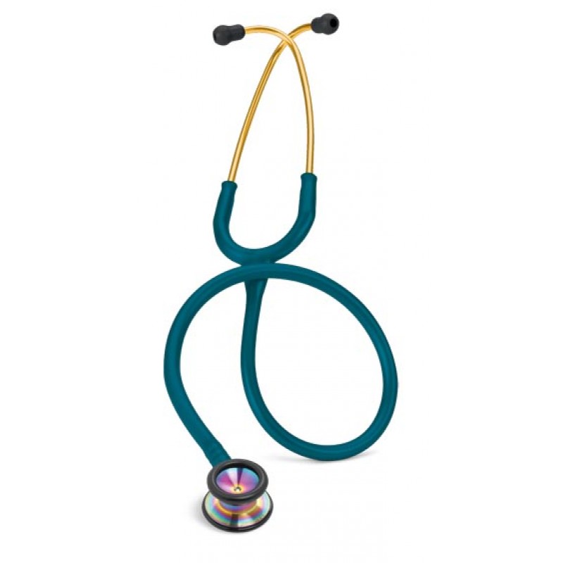 3M Health Care 2153 Pediatric Stethoscope, 28", Rainbow Finish Chestpiece, Caribbean Blue Tubing (Continental US+HI Only) (Littmann items are only available for sale online by distributors authorized by 3M Littmann)