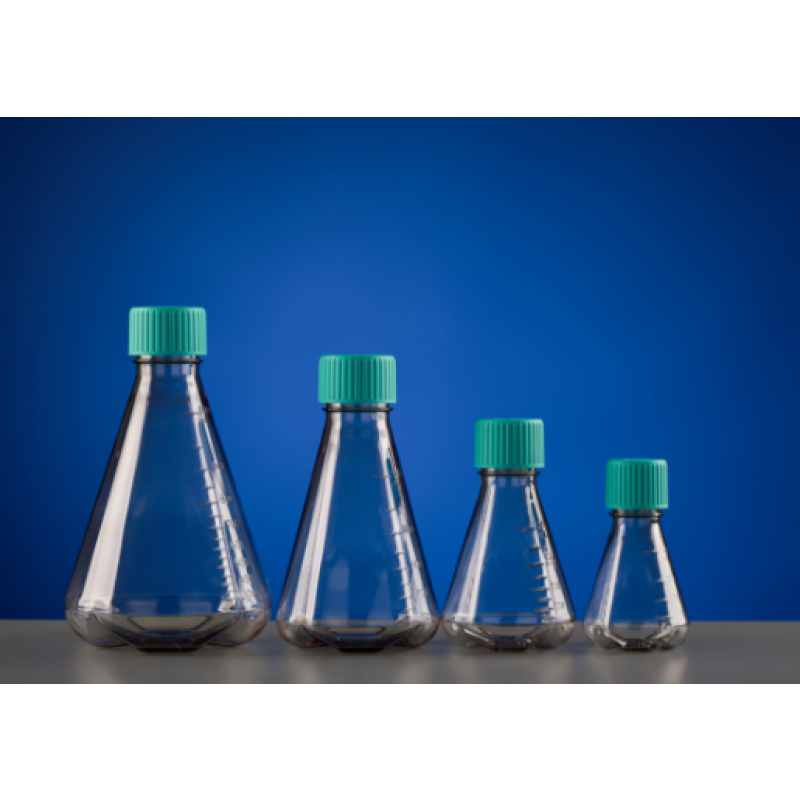 Nest 784211 1000 mL PC Conical Erlenmeyer Flasks, with Baffles, Vent Filter Caps, Sterile, 6/cs