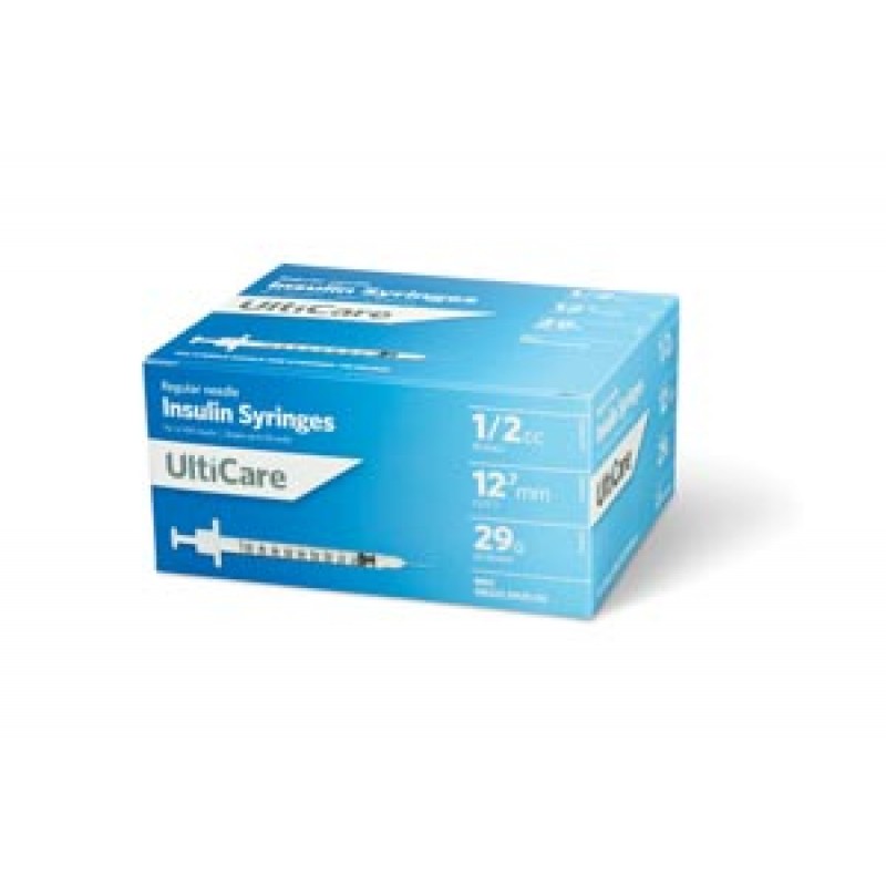 UltiMed, Inc. 9259 Insulin Syringe, 1/2cc, 29G x ½", 100/bx