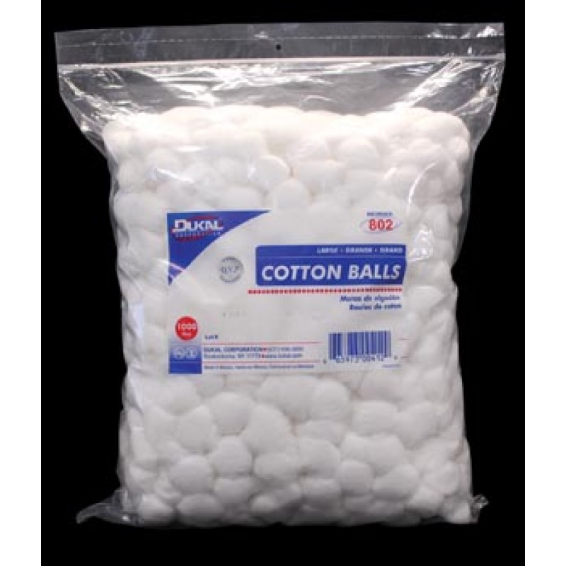Dukal Corporation 801 Cotton Balls, Medium, 2000/bg, 2 bg/cs