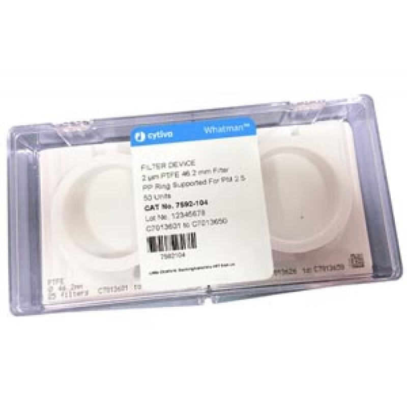 Cytiva 7592-104 Filter Circles, 46.2mm Dia, PM 2.5 Air Monitoring with Support Ring, Sequentially Numbered, 50/pk