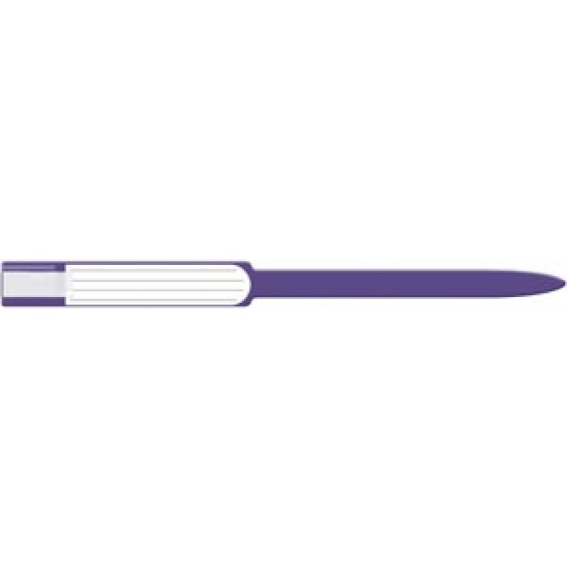 Medical ID Solutions 8247C Wristband, Adult, Insert, Self Adhesion, Soft Vinyl, Custom Printed, Purple, 250/bx