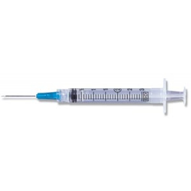 BD 309582 Syringe/ Needle Combination, 3mL, Luer-Lok Tip, 25G x 1½", 100/bx, 8 bx/cs (Continental US Only) (Drop Ship Requires Pre-Approval)