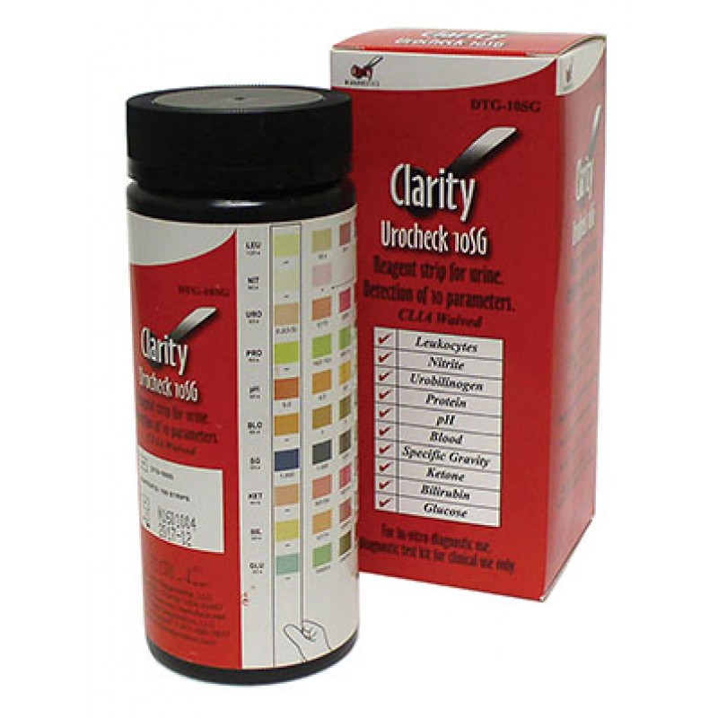Clarity Diagnostics, LLC DTG-10SG Clarity Urocheck, 10SG, CLIA Waived, 100/bx