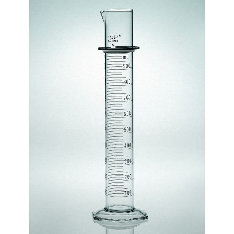 Corning 3026-100 PYREX® Double Metric Scale, 100 mL Class A Graduated Cylinder, TD