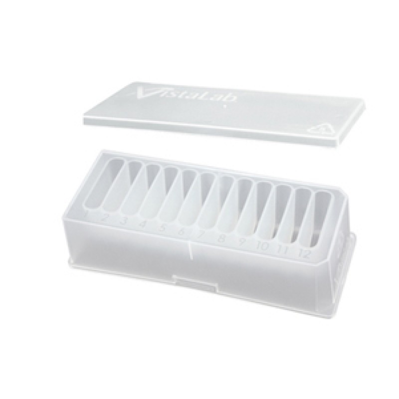 3054-1010 VistaLab 12 Channel Reagent Reservoir with Lid, Sterile, Individually Wrapped, Case of 10