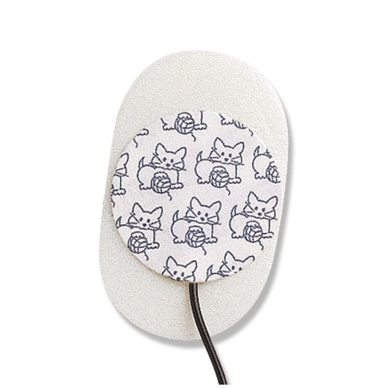 ECG Electrode, Neonatal, KittyCat, Pre-Wired, Foam 4103, 3/strip, 25 strip/ctn, 4 ctn/cs (Continental US Only)