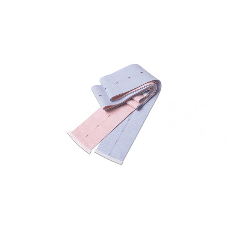 Abdominal Belt with Bobbins, Buttonhole Style, 2.375" x 48", Pink and Blue, 2/po, 1 po/pk, 50 pk/cs (Continental US Only)