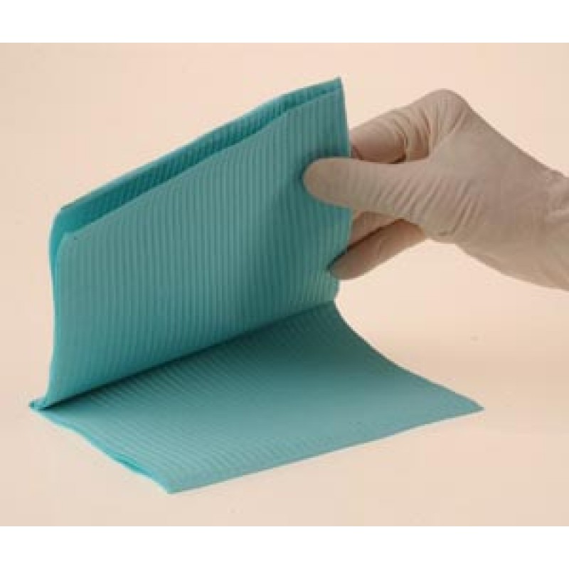 Crosstex International WEXYE Towel, 2-Ply Paper , Poly, 19" x 13", Yellow, 500/cs