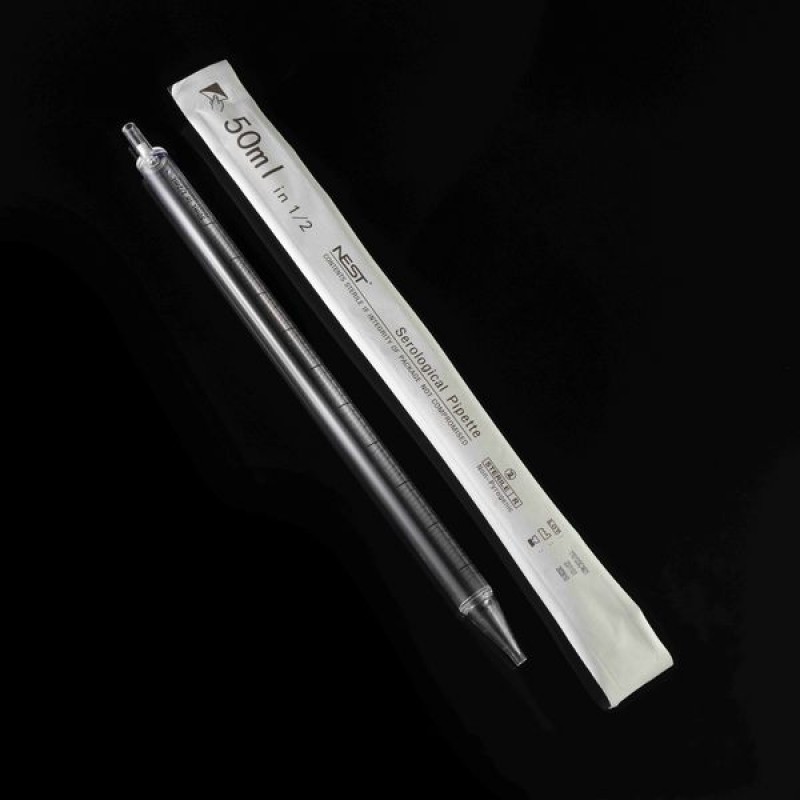 50ml Serological Pipette with 6.0ml negative graduation, 5/10 ml graduations, Individually Wrapped sterile, 25/bag, 100/cs, 600/cs