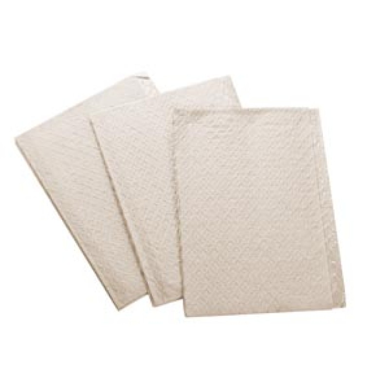 TIDI Products, LLC 919401 Towel, 13" x 18" White, Poly-Back, Diamond-Embossed, 500/cs