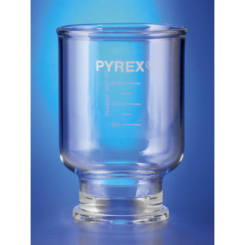 Corning 33971-300 PYREX® 300 mL Graduated Funnel, 47 mm, for Assembly with Fritted Glass Support Base