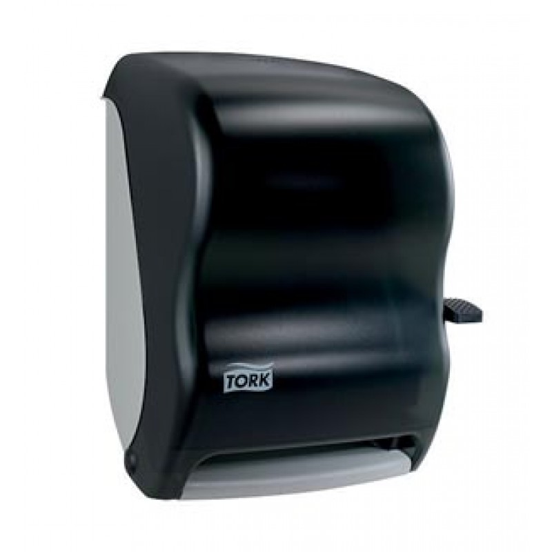 Essity Professional Hygiene North America, LLC 84TR Hand Towel Roll Dispenser, with Lever Auto Transfer, Universal, Smoke, H21, Plastic, 15.5" x 12.9" x 9.3" (90 cs/plt)