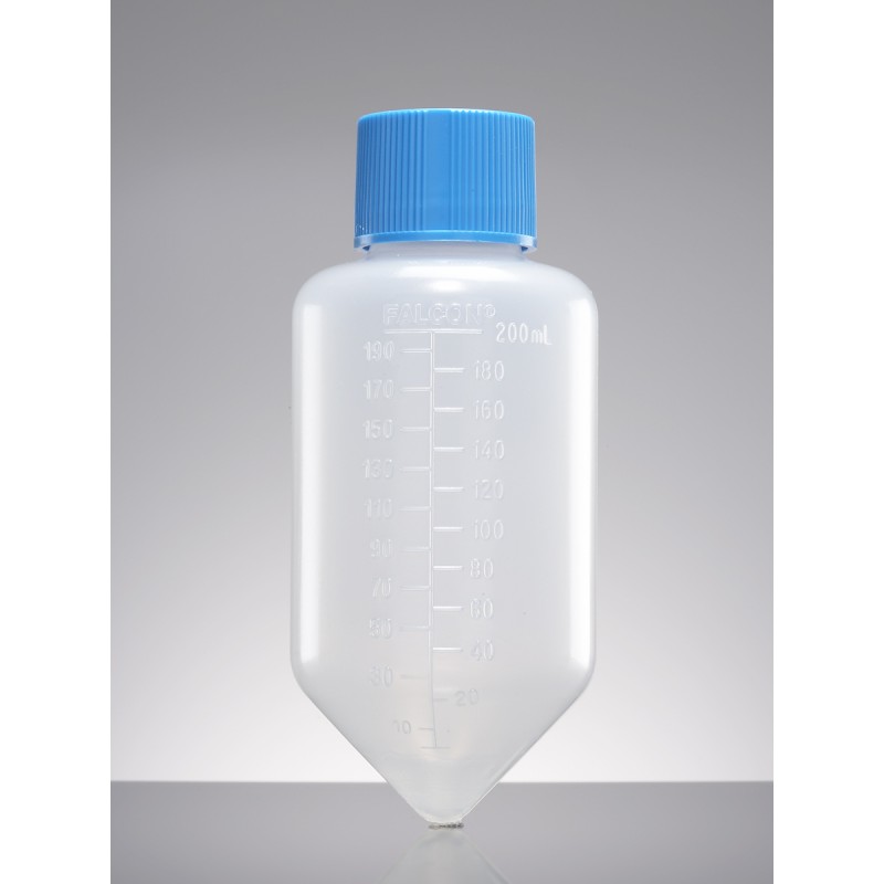 Corning 352075 Falcon® 225 mL PP Centrifuge Tube, Conical Bottom, with Plug Seal Screw Cap, Sterile, 8/Bag, 48/Case
