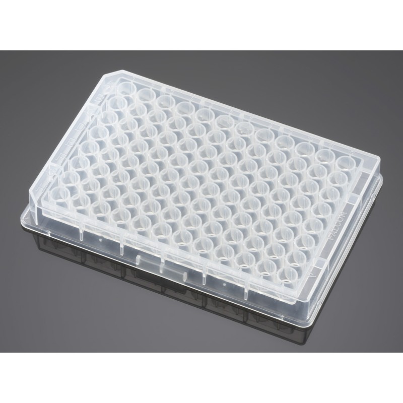 Corning 353263 Falcon® 96-well Clear V-Bottom Not Treated Polypropylene Storage Microplate, 25/Pack, 100/Case