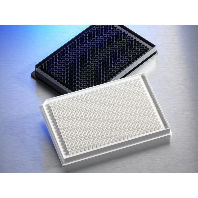 Corning 3574BC Corning® 384-well Low Flange White Flat Bottom Polystyrene NBS Microplate, 10 per Bag, without Lid, With Generic Bar Code, Nonsterile