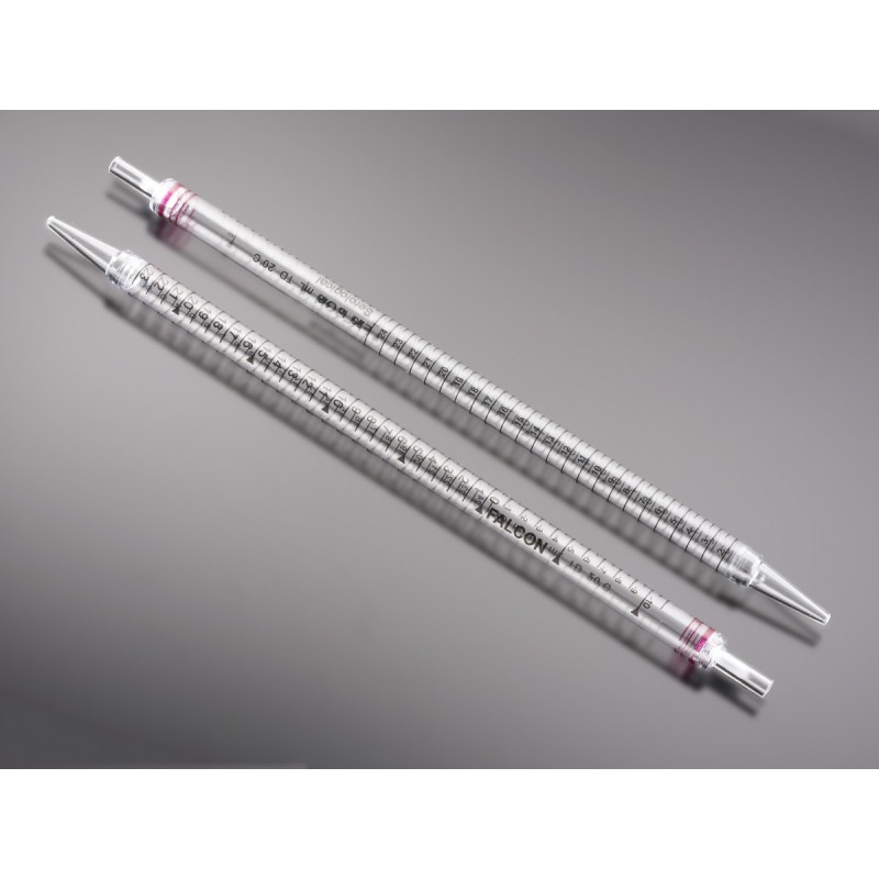 Corning 357535 Falcon® 25 mL Serological Pipet, Polystyrene, Extended, 0.5 Increments, Individually Wrapped, Sterile, 50/Bag, 200/Case