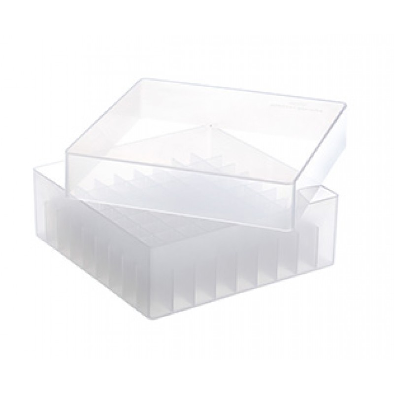 81 position Cryo Storage Box for 1 & 2 mL Cryo.s, PP, 9x9, Natural w/Natural lid