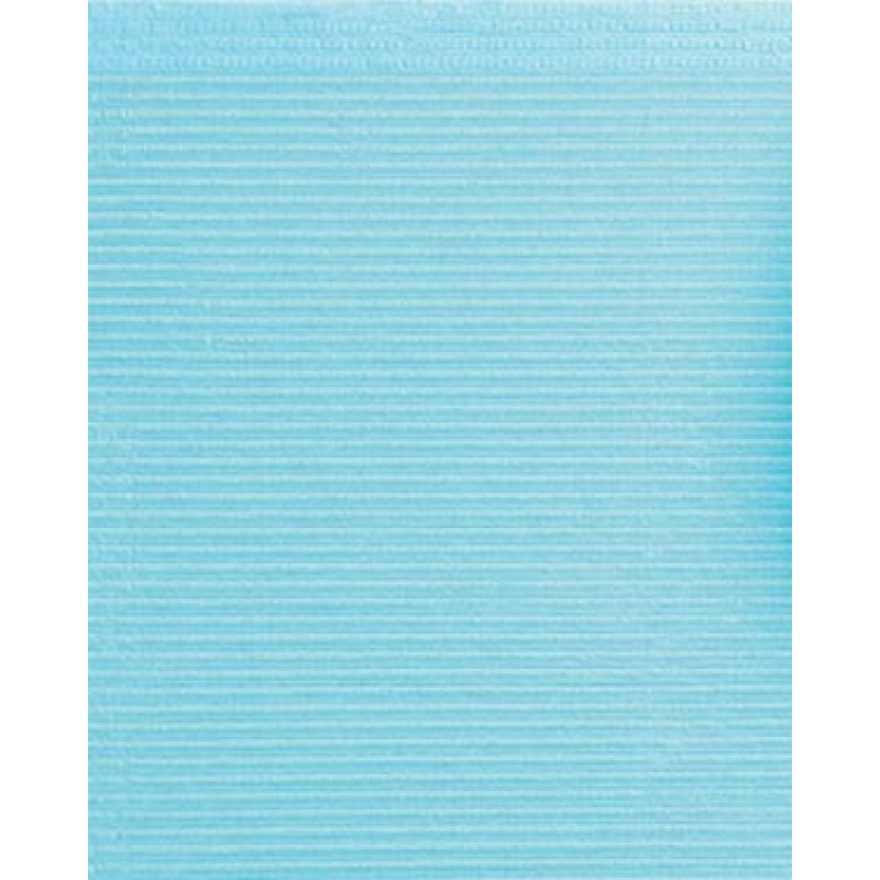 Crosstex International WUXBL Towel, 2-Ply Paper, Poly, 19" x 16", Blue, 500/cs