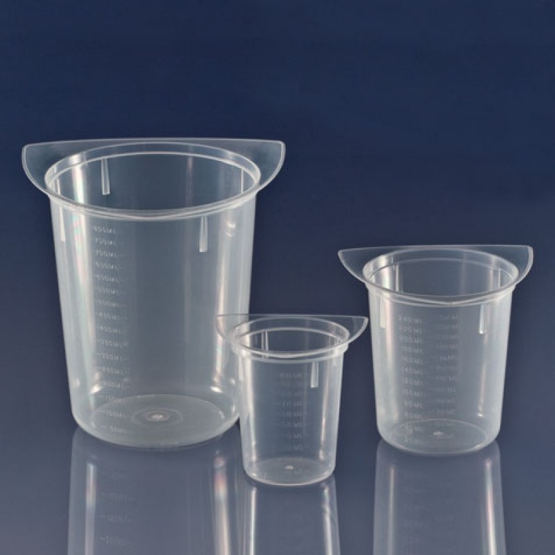 3634 Globe Scientific Tri-Corner,Polypropylene, 800 mL, 133 mm Height, 107 mm O.D. (Case of 100)