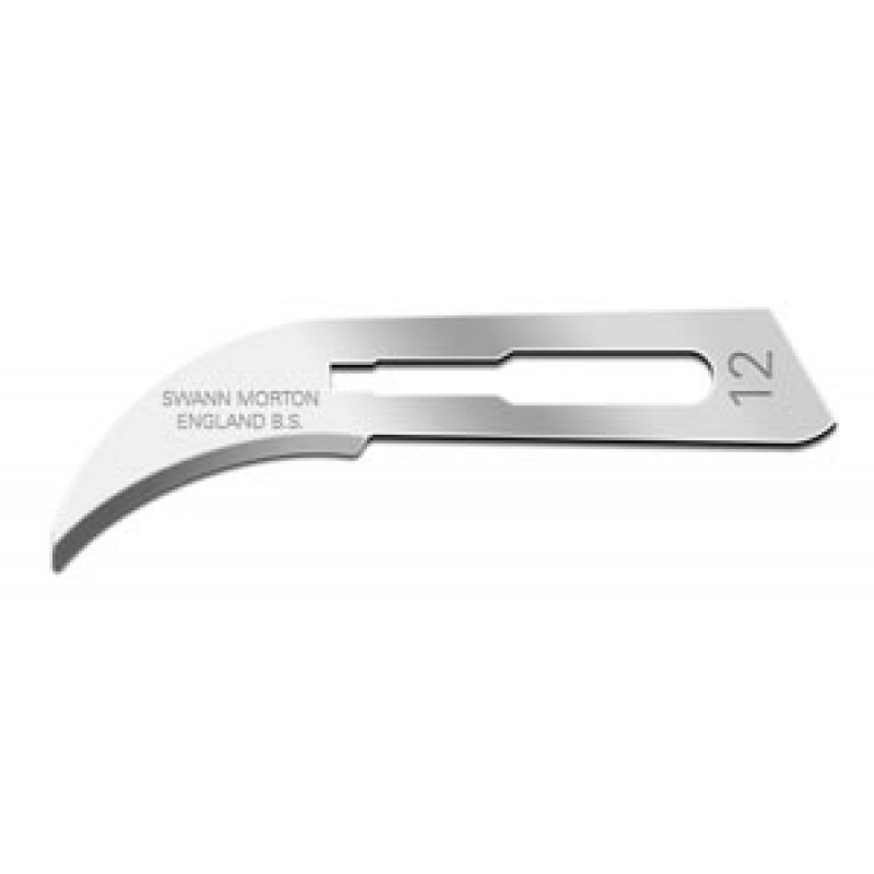 Cincinnati Surgical Company 01SM12 Blade, Swann Morton, Stainless Steel, Size 12, Sterile, 100/bx (DROP SHIP ONLY)