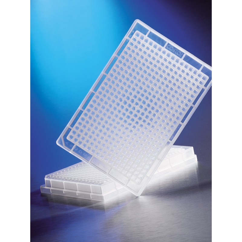 Corning 3656 Corning® 384-well Clear Round Bottom Polypropylene Not Treated Microplate, 25 per Bag, without Lid, Sterile