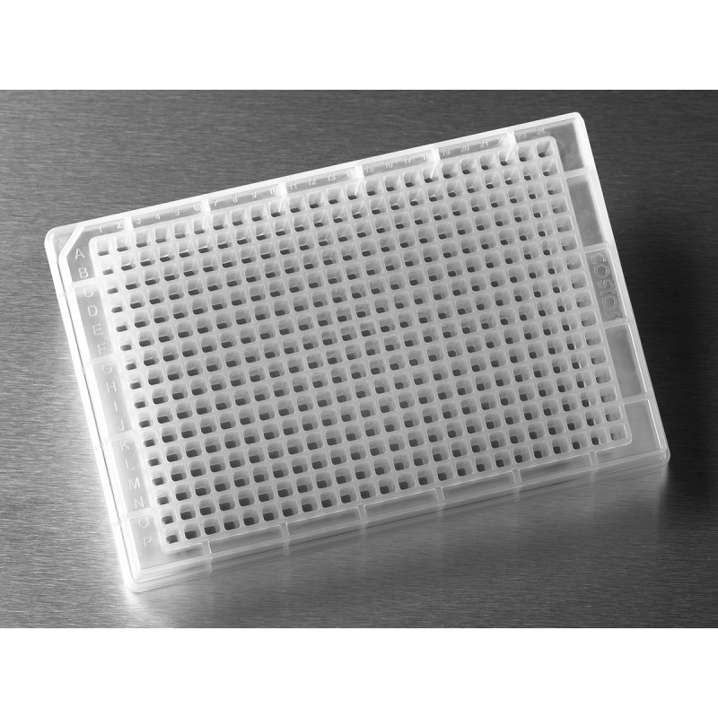 Corning 3657 Corning® 384-well Clear Round Bottom Polypropylene Not Treated Microplate, 25 per Bag, without Lid, Nonsterile