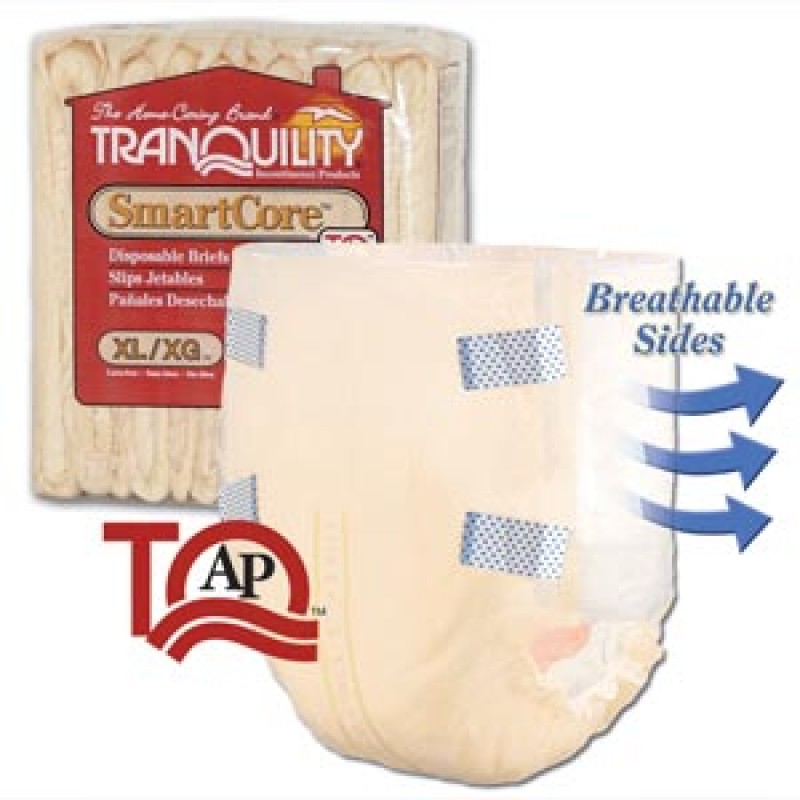 Principle Business Enterprises 2314 Brief, X-Large Adult, 56"-64", 29.0 fl oz Capacity, 12/pk, 6 pk/cs (US Only)