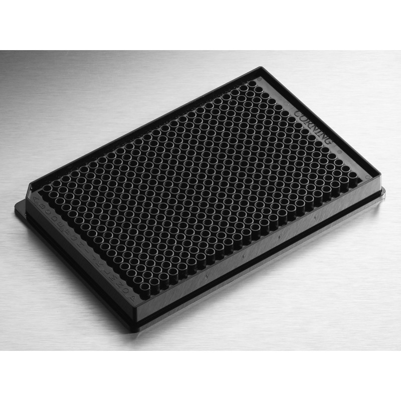 Corning 3821BC Corning® Low Volume 384-well Black Flat Bottom Polystyrene Not Treated Microplate, 10 per Bag, without Lid, With Generic Bar Code, Nonsterile