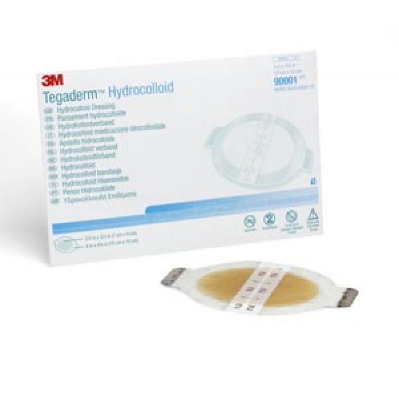 3M Health Care 90001 Hydrocolloid Dressing, 2¾" x 3½" Oval, 5/bx, 20 bx/cs (Continental US+HI Only)