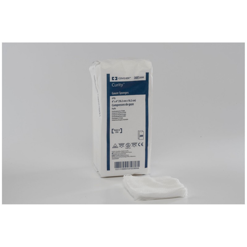 Gauze Sponge, 4" x 4", 16-Ply, Sterile 10s in Soft Pouch, 100/bg, 16 bg/cs (Continental US Only)