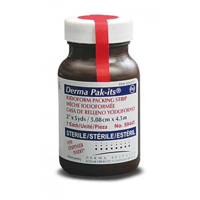 Gentell 59345 Iodoform Packing Strip with Dispenser,, 1" x 5 yds, 12/cs