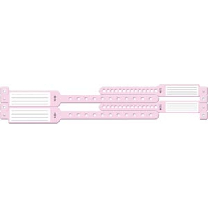 Medical ID Solutions 447 Wristband Set, 4-Part, Mother-Baby Set, Insert, Pink, 100/bx