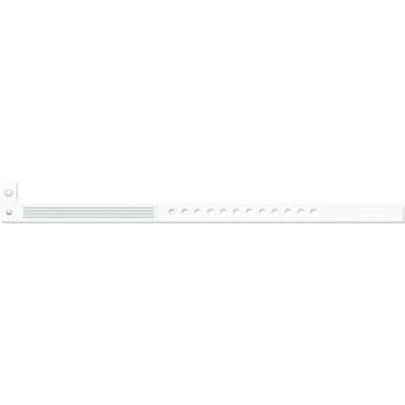 Medical ID Solutions 441C Wristband, L-Shape, Insert Vinyl, Custom Printed, White, 500/bx