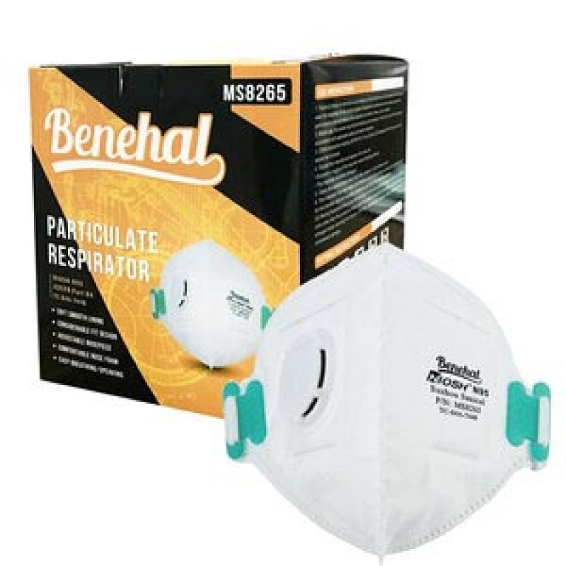 MediVena MS8265 Mask, N95 Surgical Respirator, NIOSH-Certified, FDA and CDC-Listed, Foldable-Design w/ Valve, 10/bx, 20bx/cs (Orders are Non-Cancellable & Non-Returnable)