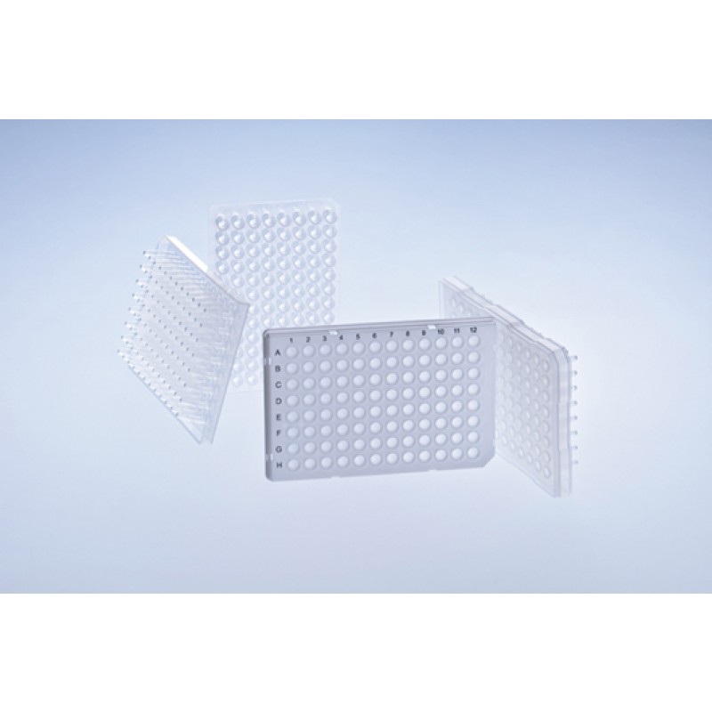 96W PCR Plate, PP, half-skirt, 0.1 mL, ABI Fast, Low Profile, Natural
