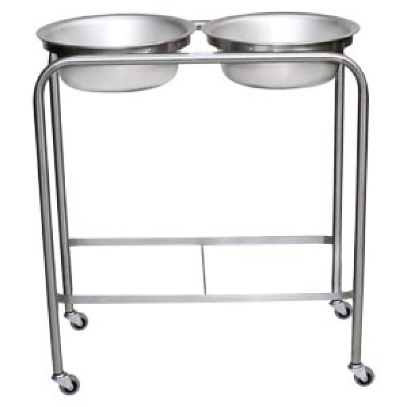 Blickman Industries 0727808100 Snyder Double Basin Solution Stand w/Basin, H-Brace (DROP SHIP ONLY)