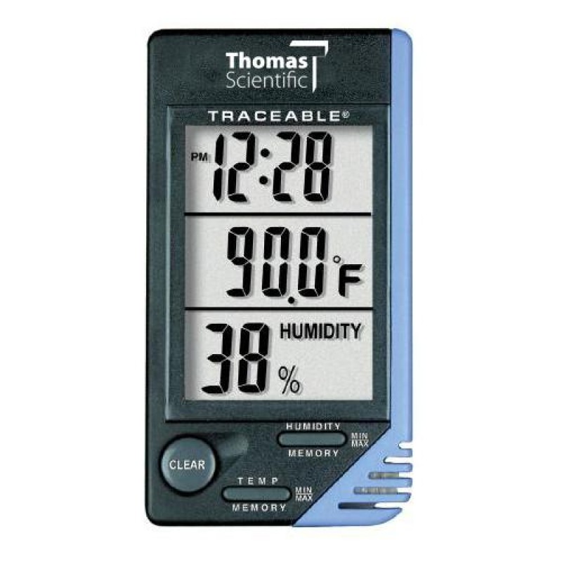 Thomas 4040 Traceable Thermometer/Clock, +/- 1 degree C Accuracy